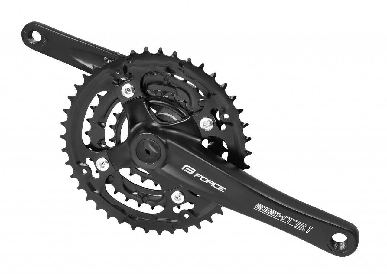 FORCE kľuky EIGHT3.1 Al 42/32 / 22Z 175mm, čierne