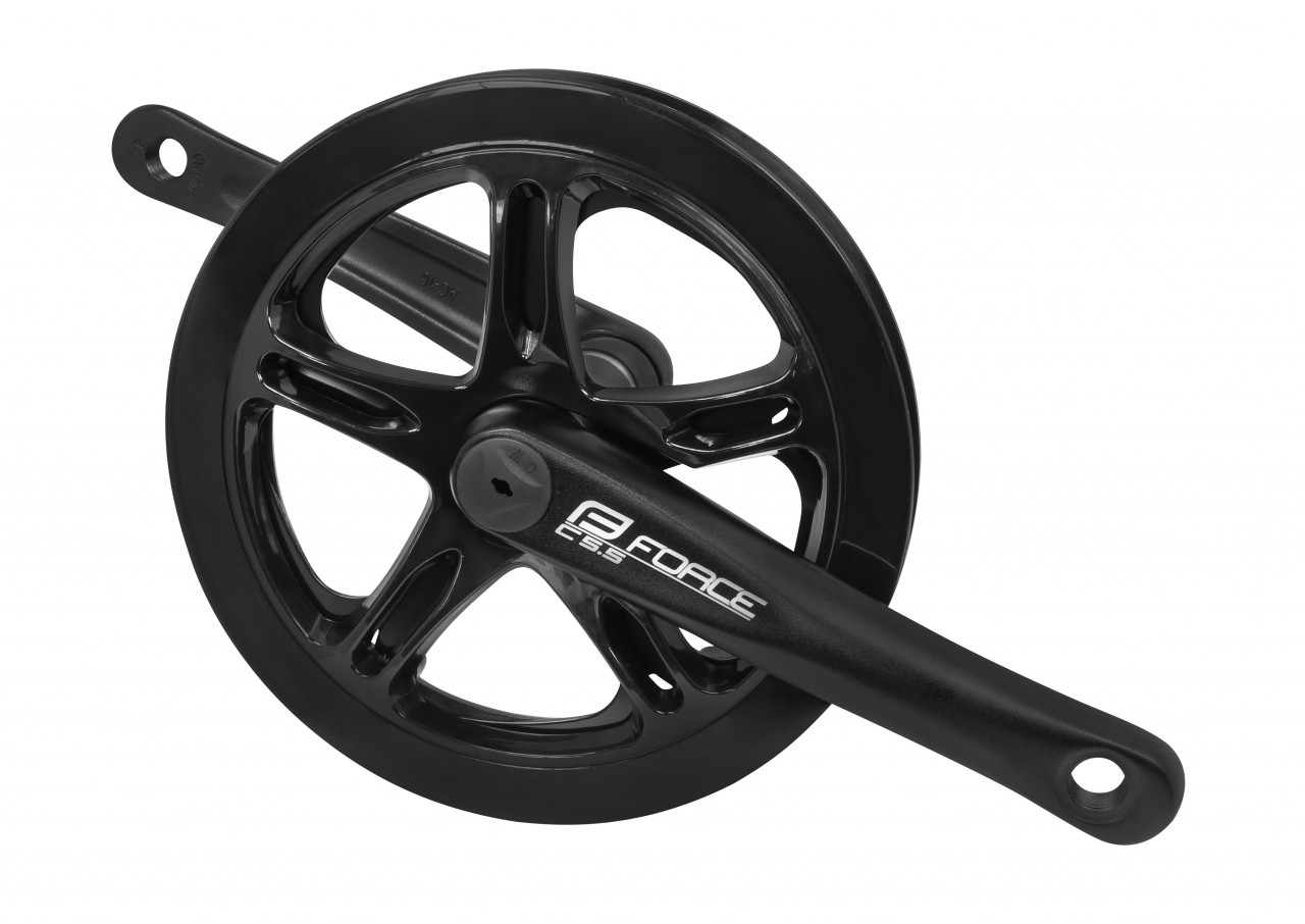 FORCE kľuky C5.5 Al 48Z 170 mm s krytom, čierne