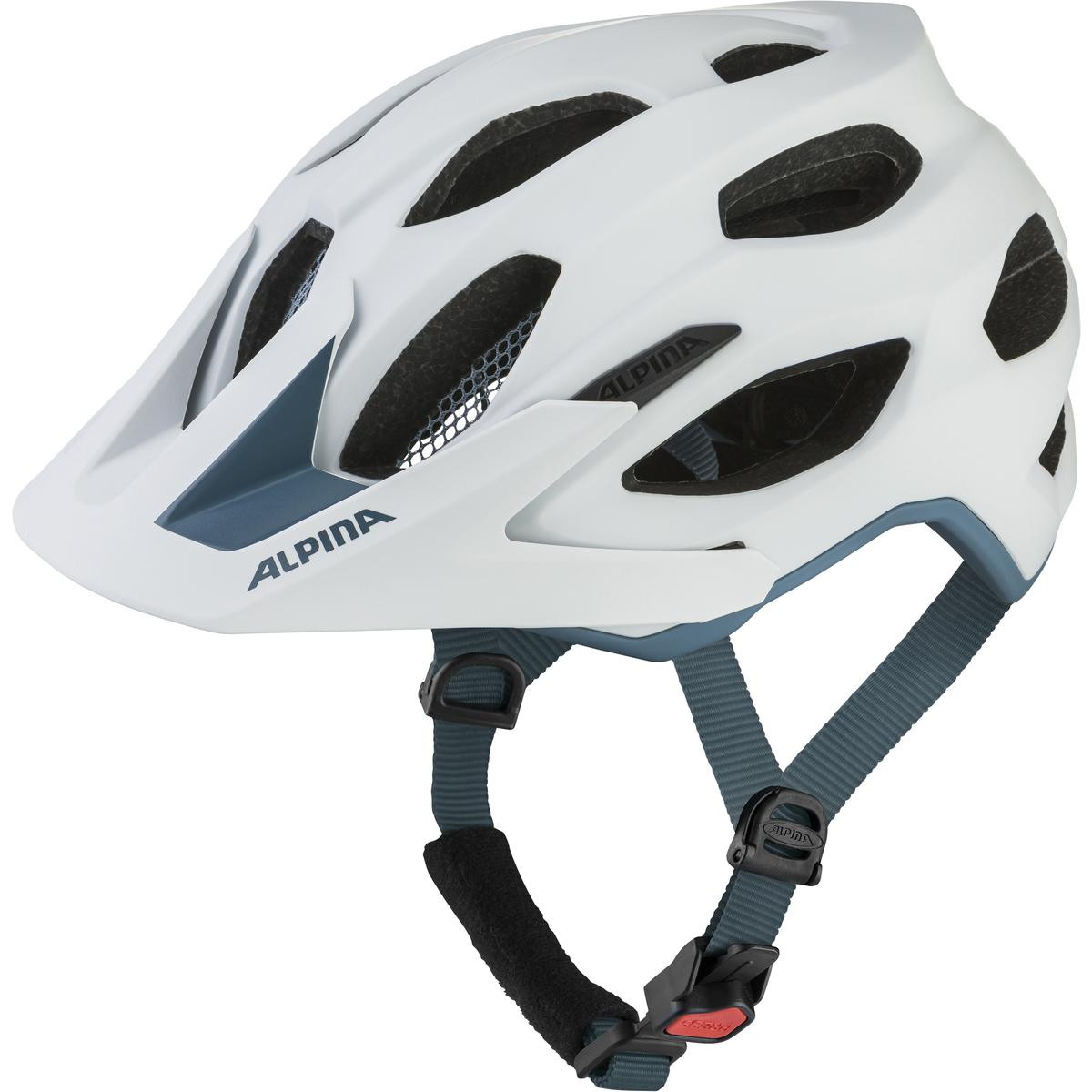 ALPINA cyklistická Enduro prilba CARAPAX 2.0 , white pebble blue matt