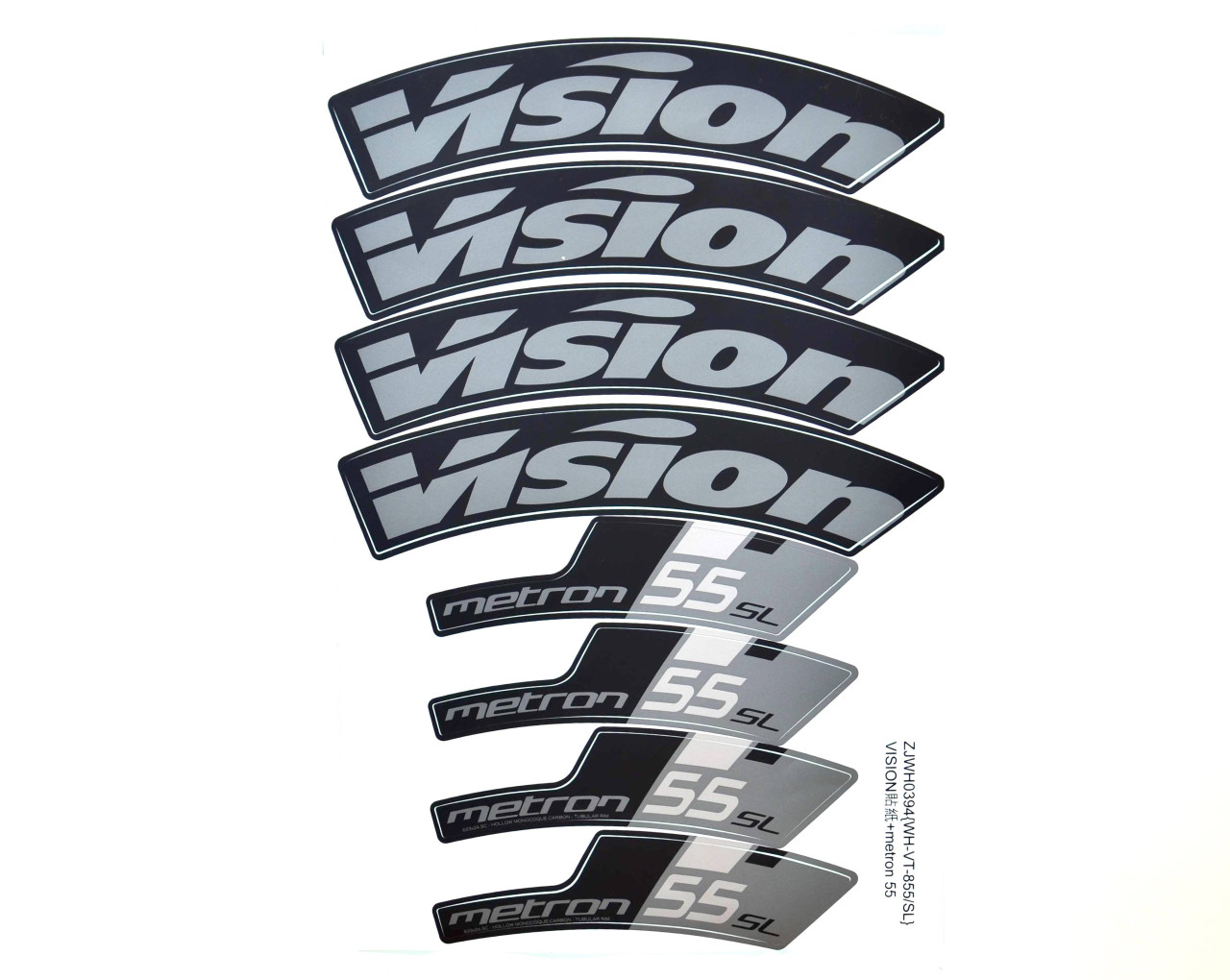 VISION nálepky na ráfik METRON55 SL RB CH-TL