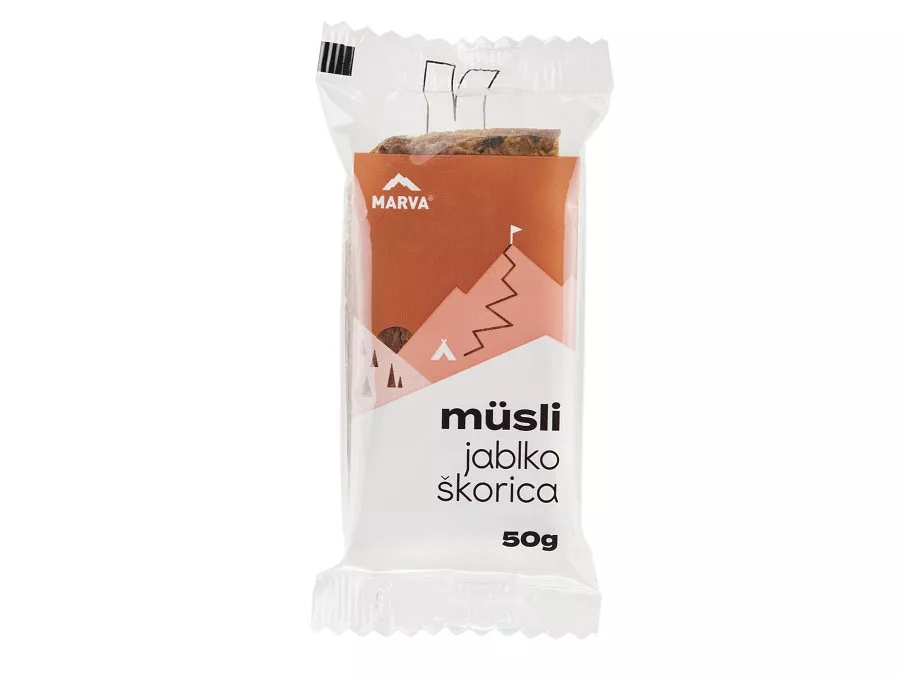 MARVA MÜSLI energetická tyčinka, 50 g, jablko/škorica