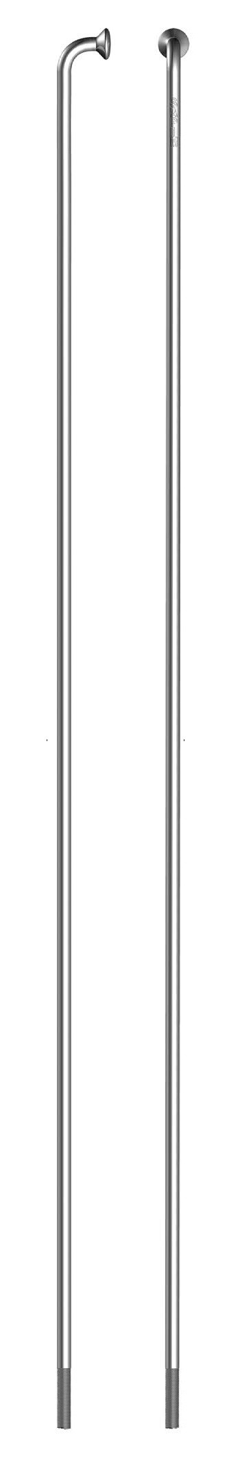 SAPIM špice LEADER INOX 14mm polyax J-bend strieborné 250mm-280mm + polyax Brass 14G 14mm poniklované špice