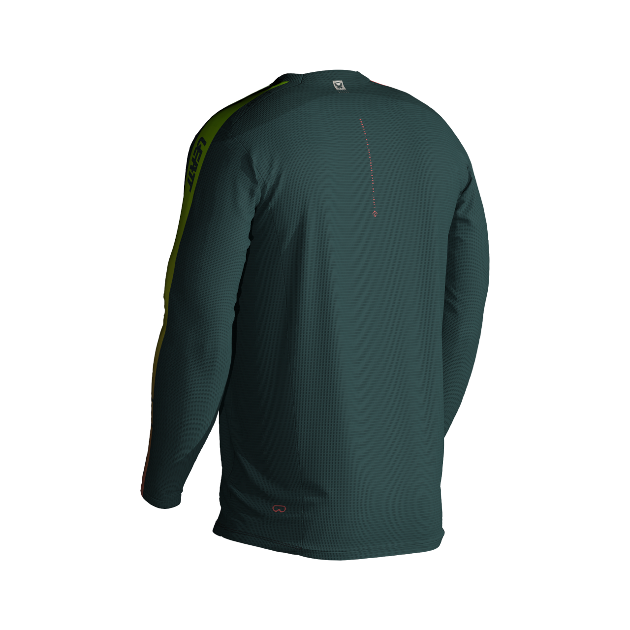 Leatt_Jersey_Gravity_40Longsleeve_JR_Sprucegreen_ISOBack_5026060790_68f5db0e8fb26