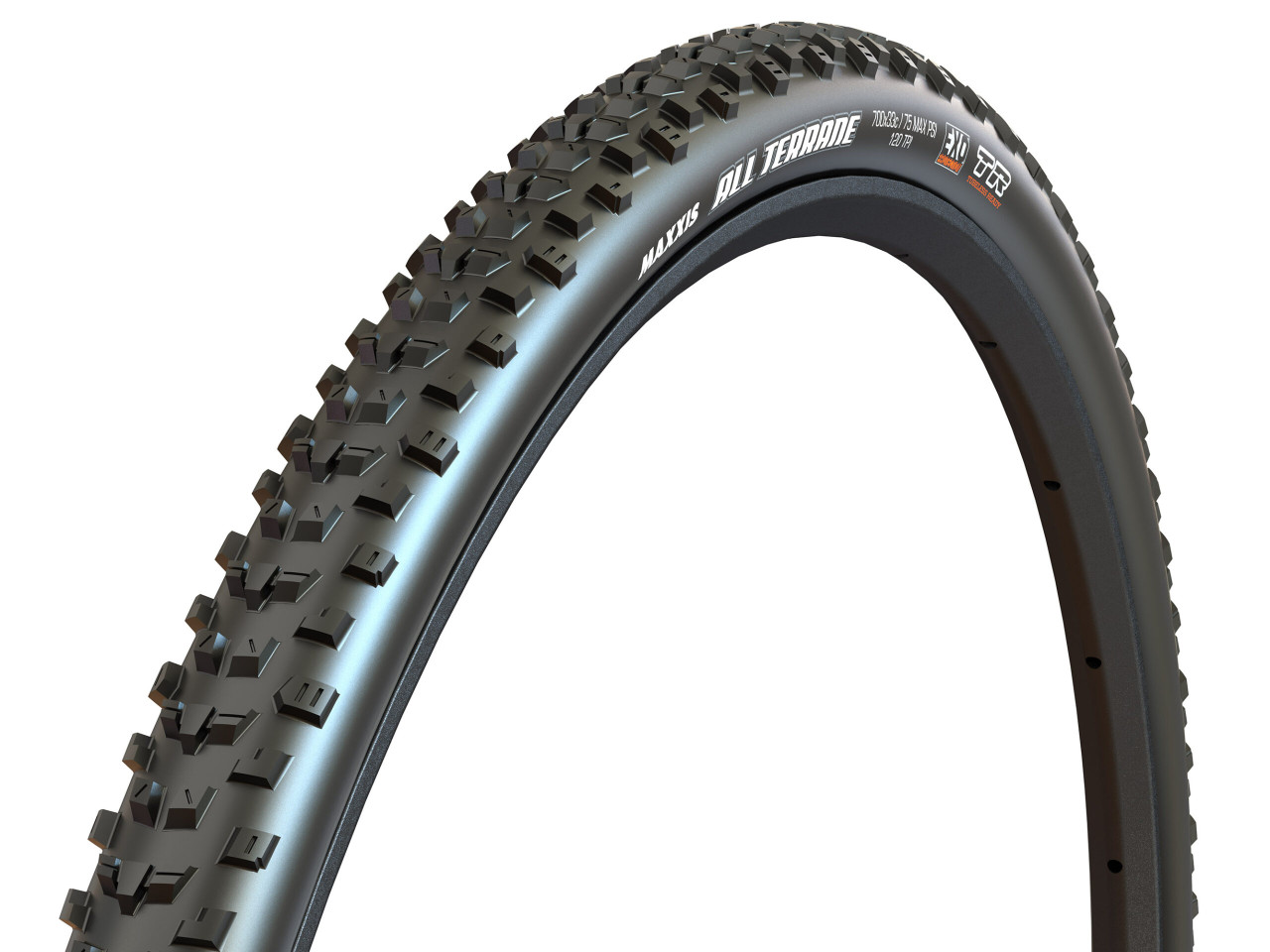 Maxxis plášť ALL TERRANE 700 x 33C -  EXO/TR, 120TPI, Carbon Fiber