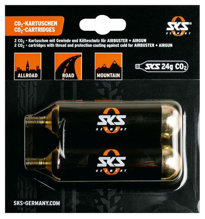 CO2 bombičky SKS 24g so závitom pre Airbuster, 2 ks