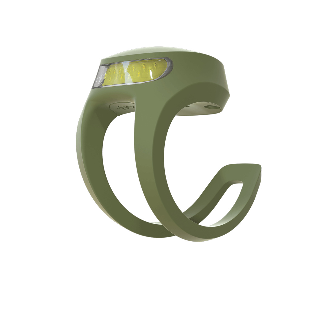 Predné blikacie svetlo KNOG Frog V3 - Army Jacket Green